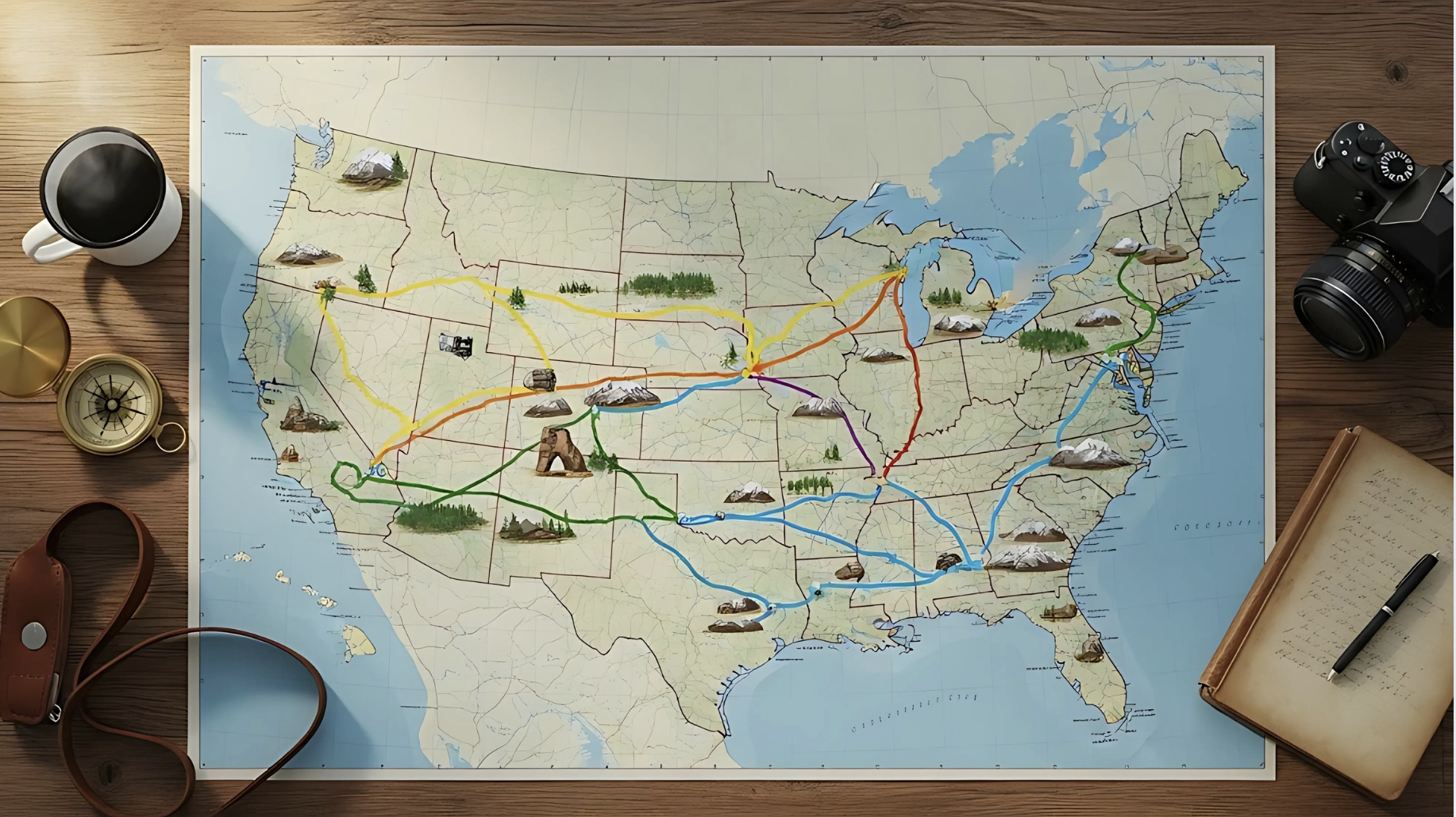 National-Park-Road-Trip-Map-Route-Options