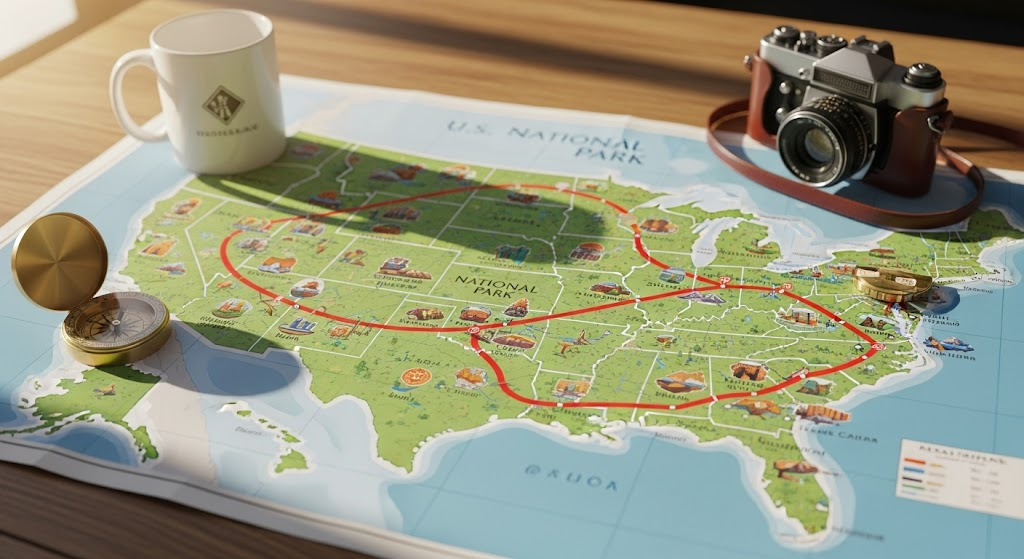 national-park-road-trip-map